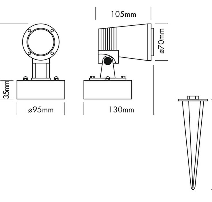 Spot Light IP65 ARC COB Small