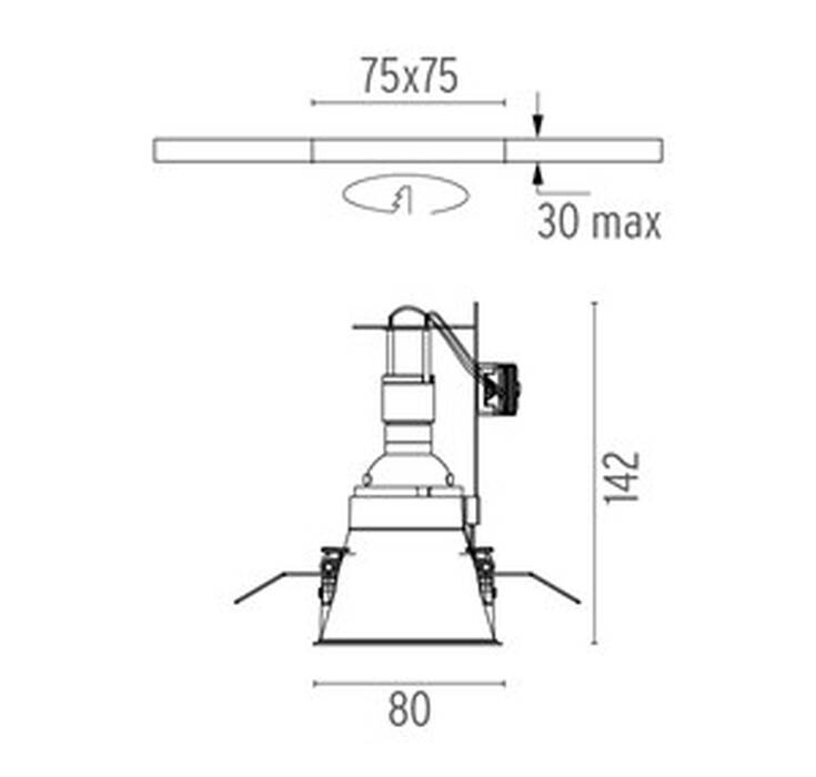 Easy Kap Ø80 Square Adjustable