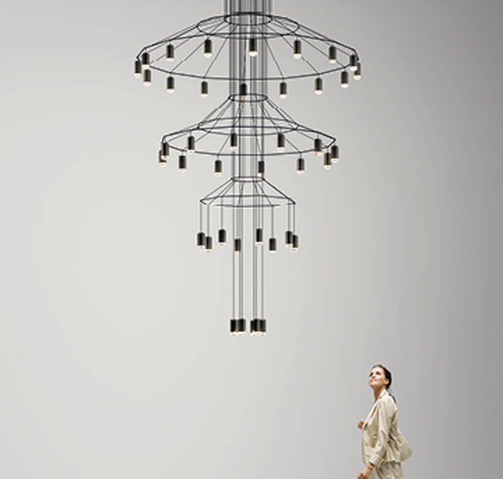 Wireflow chandelier