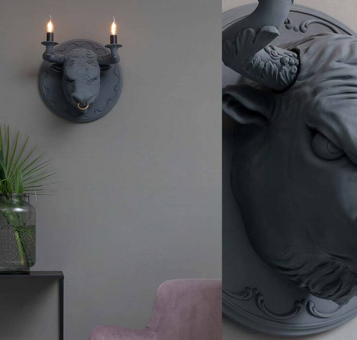 Karman Corrado - lamp in the shape of a bulls head
