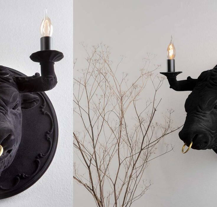 Karman Corrado - lamp in the shape of a bulls head