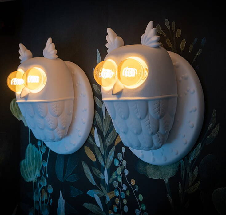 Karman Ti Vedo Wall - owl-shaped lamp