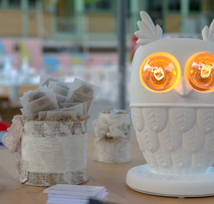 Karman Ti Vedo Table - owl-shaped lamp 