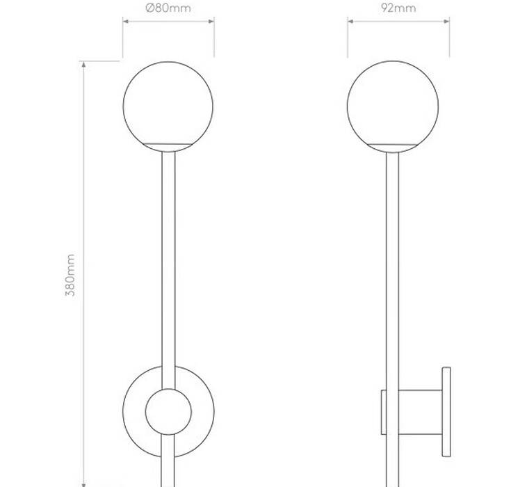 Astro Lighting Orb Single - kupatilska rasveta 