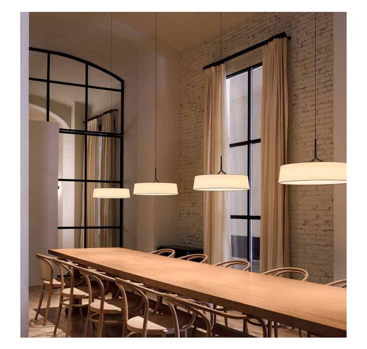 Vibia Dama Hanging minimalist hanging lamp with ambient light
